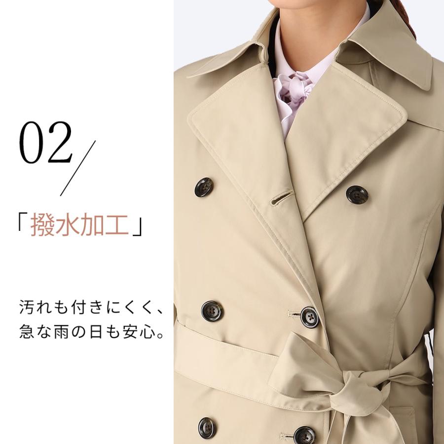 AOYAMA 【洋服の青山】ダブル トレンチコート レディース スリー AOYAMA 【洋服の青山】ダブル トレンチコート レディース スリー