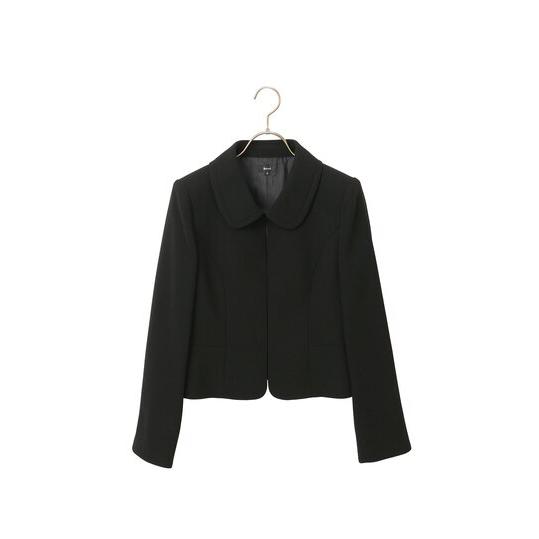 【洋服の青山】喪服 礼服 2点 セット ワンピース ジャケット ステンカラージャケット ブラック フォーマル セットアップ 重ね着風 Aライン 通夜 告別式 葬式の画像