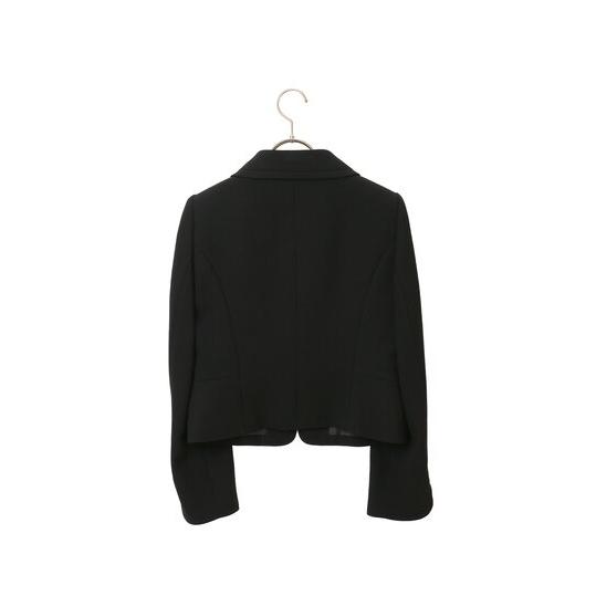 【洋服の青山】喪服 礼服 2点 セット ワンピース ジャケット ステンカラージャケット ブラック フォーマル セットアップ 重ね着風 Aライン 通夜 告別式 葬式の画像