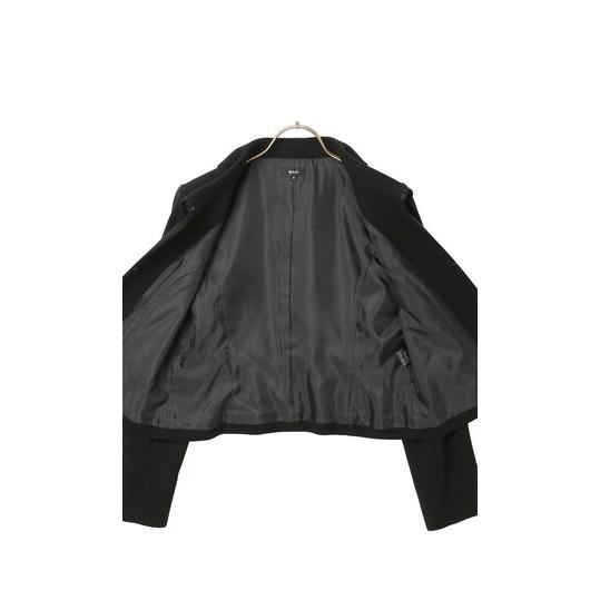 【洋服の青山】喪服 礼服 2点 セット ワンピース ジャケット ステンカラージャケット ブラック フォーマル セットアップ 重ね着風 Aライン 通夜 告別式 葬式の画像