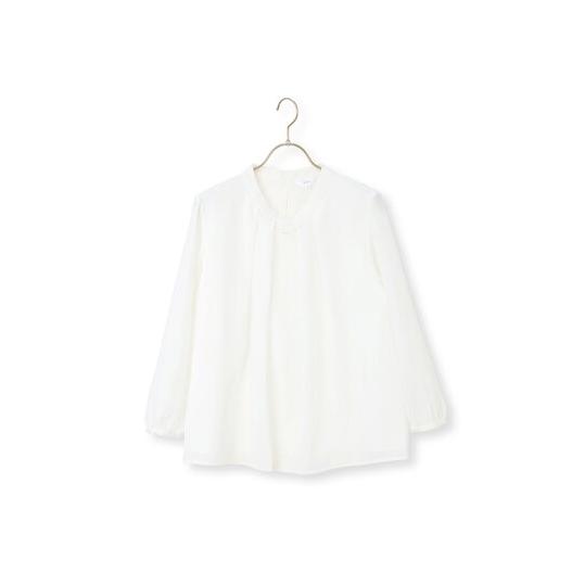 AOYAMA 【洋服の青山】アクセサリー付き ブラウス レディース ホワイト