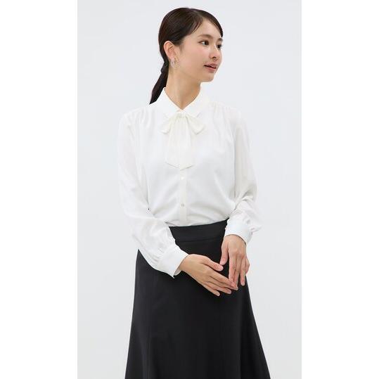 AOYAMA 【洋服の青山】リボンブラウス レディース 春夏秋冬 ホワイト