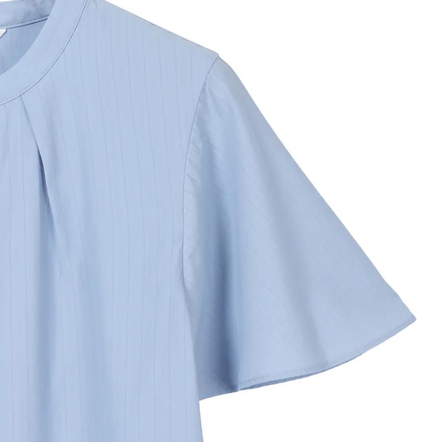 AOYAMA 【洋服の青山】ブラウス レディース 春夏用 ブルー バンド