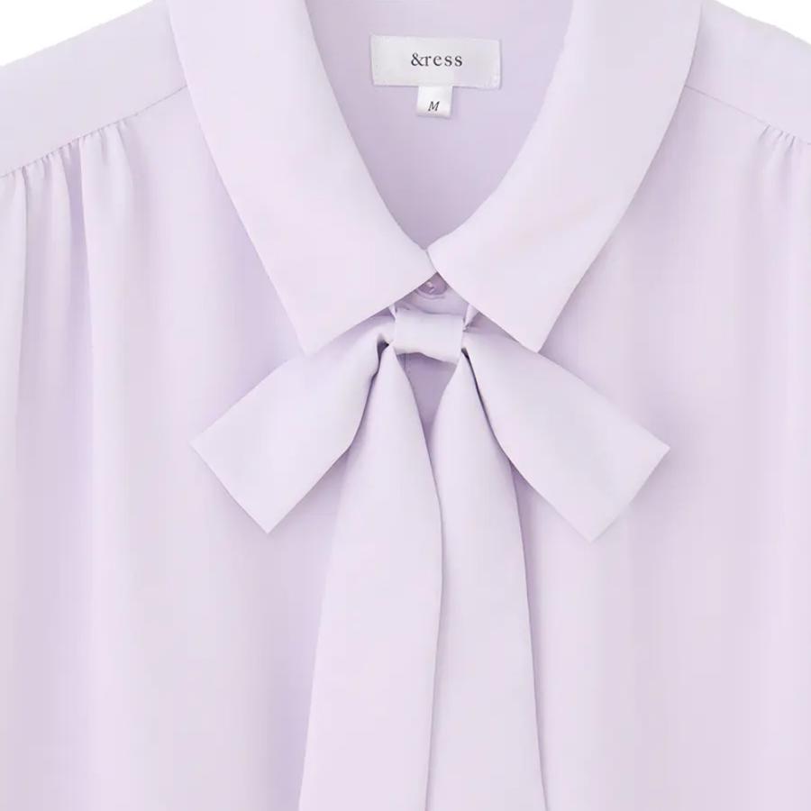 AOYAMA 【洋服の青山】取り外しリボンブラウス レディース 長袖 リボン