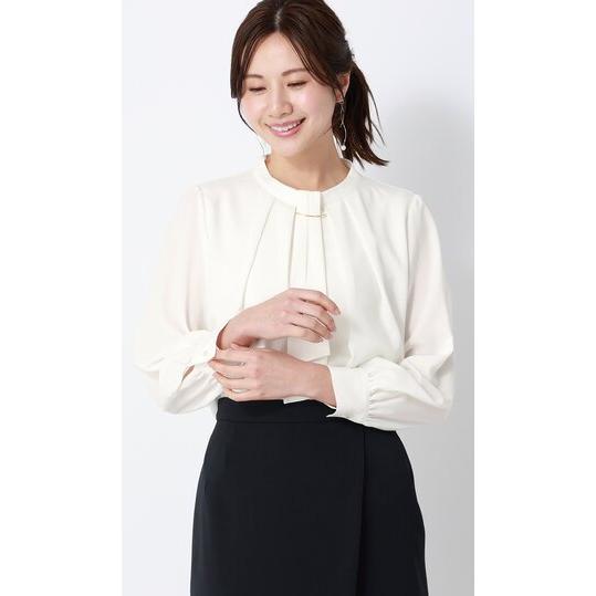 AOYAMA 【洋服の青山】取り外し可能 ボウタイ ブラウス レディース