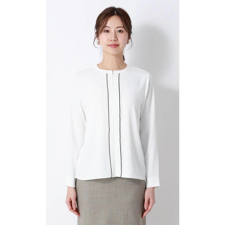AOYAMA 【洋服の青山】オールシーズン ホワイト系 シフォンレイヤー