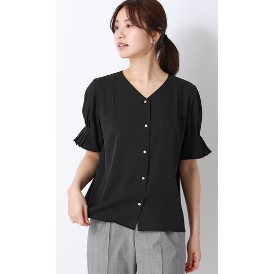 AOYAMA 【洋服の青山】冷たい 接触冷感 ブラウス レディース 夏 半袖