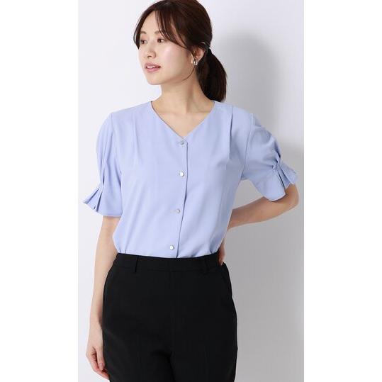 AOYAMA 【洋服の青山】冷たい 接触冷感 ブラウス レディース 夏 半袖