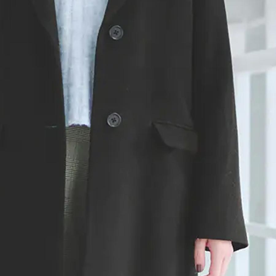 AOYAMA 【洋服の青山】チェスターコート レディース 秋冬用 ブラック 2