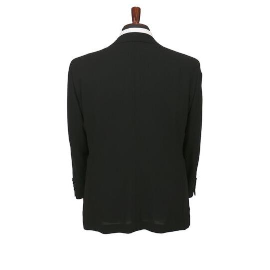 【洋服の青山】盛夏 ブラック系 シングルスタンダードサマーフォーマル【清涼】【濃染加工】 【ジャケット】 2ボタン 背抜き ノーベント 【スラックス】の画像