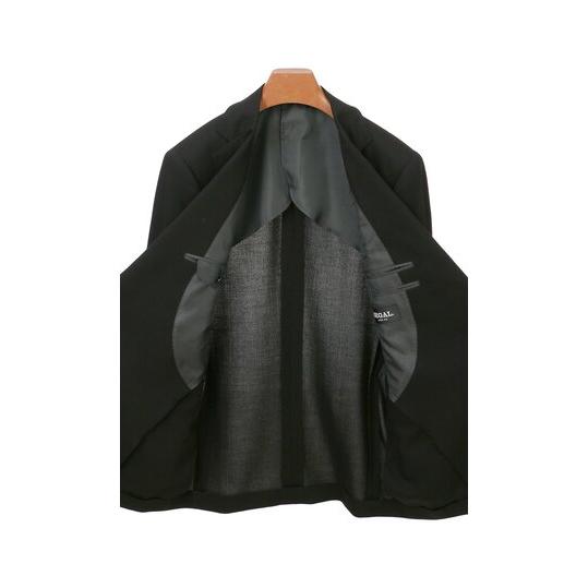 【洋服の青山】盛夏 ブラック系 シングルスタンダードサマーフォーマル【A/AB/BE体】【清涼】 【ジャケット】 2ボタン 背抜き 脇当て ノーベントの画像