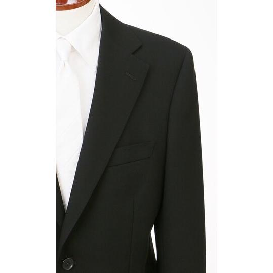 【洋服の青山】盛夏 ブラック系 シングルスタンダードサマーフォーマル【A/AB/BE体】【清涼】 【ジャケット】 2ボタン 背抜き 脇当て ノーベントの画像