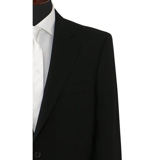 【洋服の青山】【E/K体】キング トール 大きいサイズ 涼しい アジャスター ツータック 礼服 喪服 メンズ 盛夏 ブラック スタンダード サマーフォーマルスーツの画像