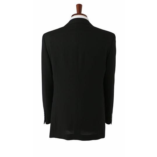 【洋服の青山】【A/AB/BE体】【濃染加工】涼しい アジャスター ツータック 礼服 喪服 メンズ 盛夏 ブラック シングル スタンダード サマーフォーマルスーツの画像