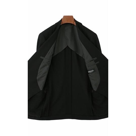 【洋服の青山】【A/AB/BE体】【濃染加工】涼しい アジャスター ツータック 礼服 喪服 メンズ 盛夏 ブラック シングル スタンダード サマーフォーマルスーツの画像