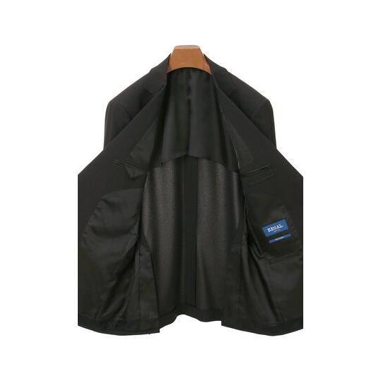 【洋服の青山】肩くるしくないスーツ メンズ ゆったり 春夏用 グレー ストライプ 2ボタン サイドベンツ ツータック 大きいサイズ 洗える ストレッチ 動きやすいの画像