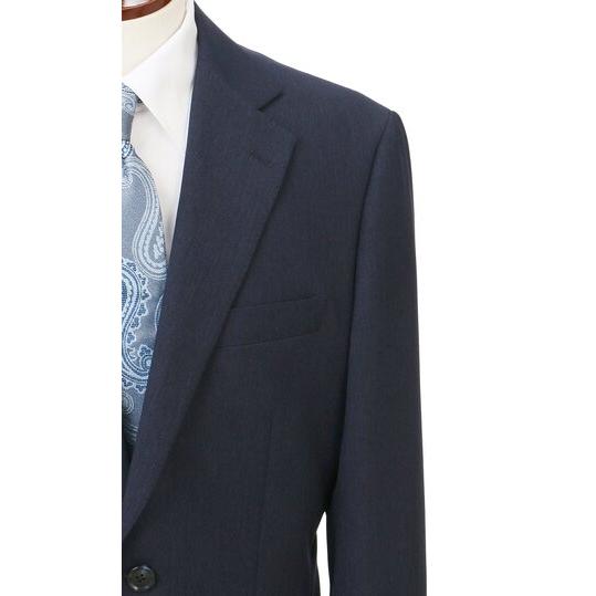 【洋服の青山】肩くるしくないスーツ 疲れない メンズ ゆったり 秋冬 ネイビー 紺 シングル 2ボタン ツータック 洗える 動きやすい シワになりにくい ビジネスの画像