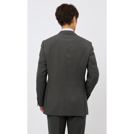 【洋服の青山】肩くるしくないスーツ 疲れない メンズ ゆったり 秋冬 グレー 灰色 シングル 2ボタン ツータック 洗える 動きやすい シワになりにくい ビジネスの画像