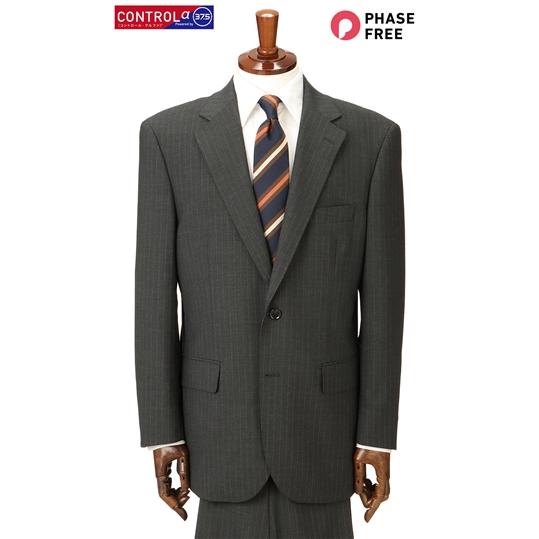【洋服の青山】洗える オールシーズン メンズ スーツ グレー系 スタンダードスーツ CONTROLα ウォッシャブル 紳士服 メンズ ビジネス ストレッチ 消臭の画像