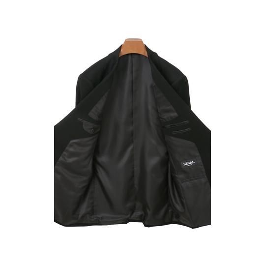 【洋服の青山】メンズ 礼服 秋冬 ブラック シングル スタンダードフォーマル 濃染深色 ブラックフォーマル 礼装 喪服 葬式 通夜 結婚式 冠婚葬祭 標準体 略礼服の画像