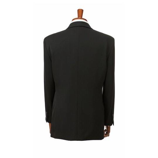 【洋服の青山】スリーシーズン ブラック系 ダブルスタンダードフォーマル【A/AB/BE体】【濃染深色加工】 【ジャケット】 ダブル4ボタン ピークドラペル 総裏の画像