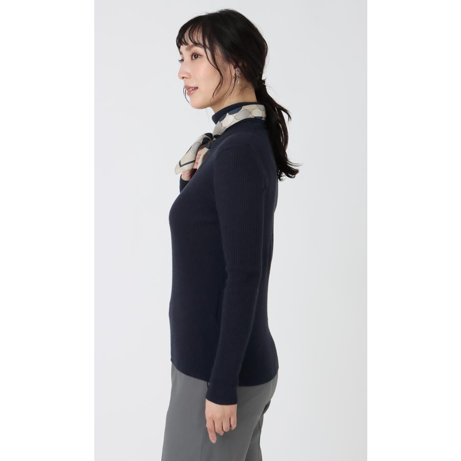 AOYAMA 【洋服の青山】ネイビー系 毛玉にならない ニット