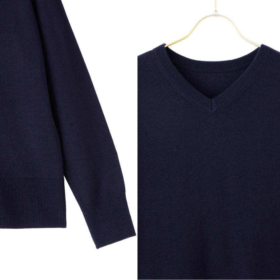 AOYAMA 【洋服の青山】洗える 毛玉になりにくい ニット 長袖