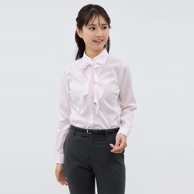 AOYAMA 【洋服の青山】ボウタイブラウス レディース 長袖 春夏秋冬