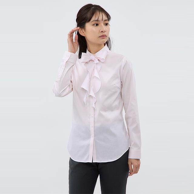 AOYAMA 【洋服の青山】ボウタイブラウス レディース 長袖 春夏秋冬