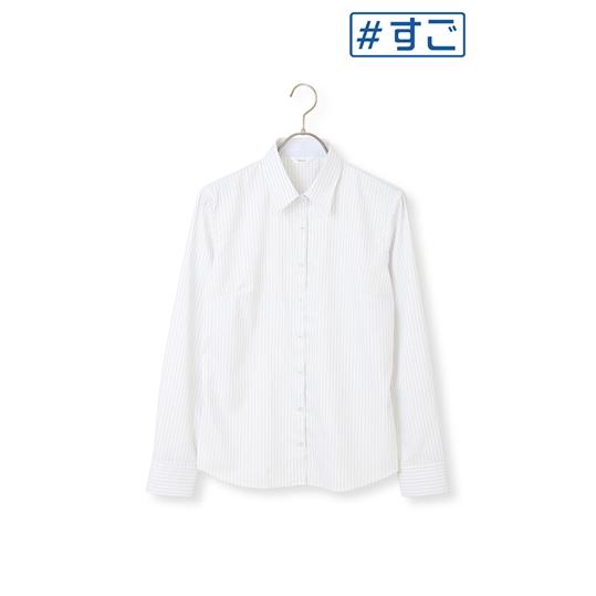 AOYAMA 【洋服の青山】レディース 長袖 ワイシャツ ブラウス