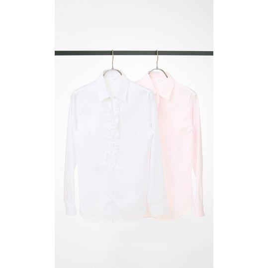 AOYAMA 【洋服の青山】透け軽減 シワになりにくい フリルブラウス