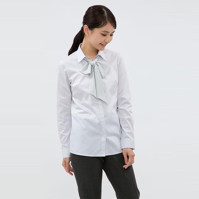 AOYAMA 【洋服の青山】3WAY付け替え可能 リボン ブラウス レディース