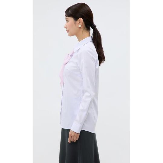 薄紫リボン付き長袖ブラウス 38 AOYAMA 【洋服の青山】透け軽減 リボンブラウス ブラウス レディース