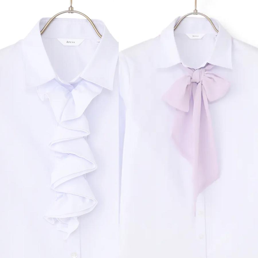 AOYAMA 【洋服の青山】透けにくい 3WAY ラッフルフリル・リボン