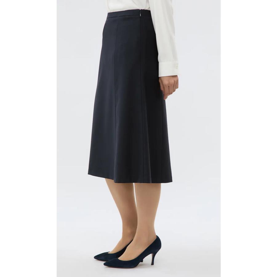 美品 洋服の青山 スカートスーツ3点セット ストライプネイビー濃紺 19号17号 AOYAMA 【洋服の青山】フレアスカート レディース オールシーズン