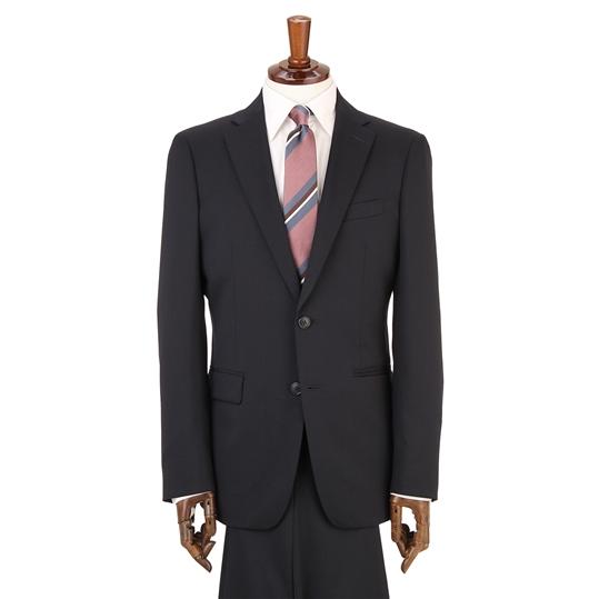 洋服の青山】メンズ スーツ オールシーズン ネイビー スタイリッシュ