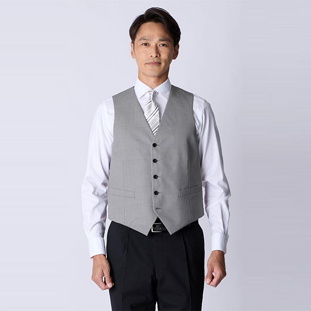 AOYAMA 【洋服の青山】リバーシブル ベスト ジレ メンズ 春夏秋冬 
