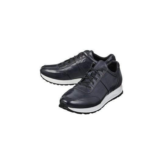 ネイビー系 プレミアム Made In Italy レザースニーカー Hilton S 9999nv 洋服の青山plus 通販 Yahoo ショッピング