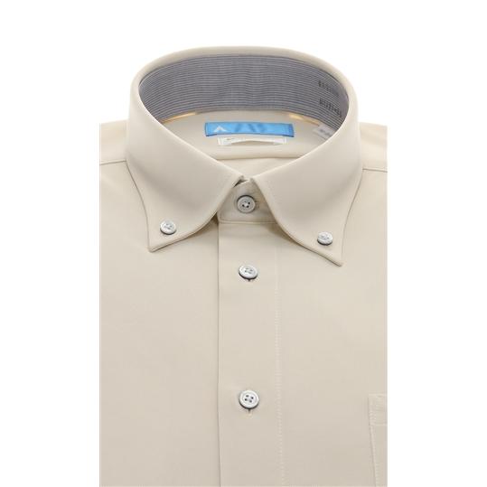 AOYAMA 【洋服の青山】ワイシャツ 長袖 メンズ 盛夏用 ベージュ系