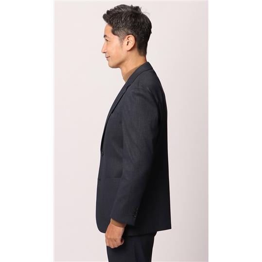 AOYAMA 【洋服の青山】ジャケット メンズ 秋冬用 ネイビー 紺 織柄