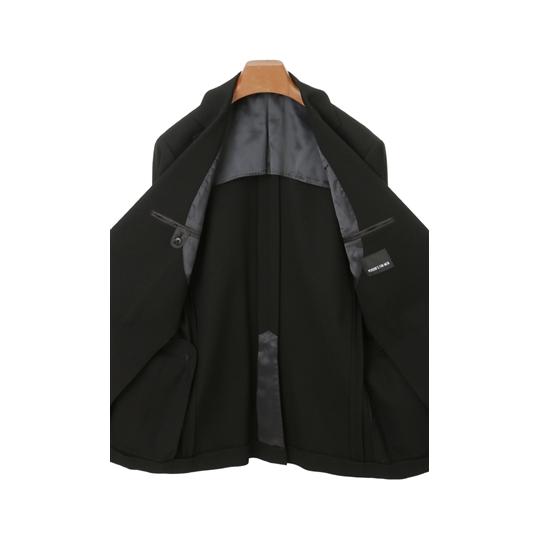 【洋服の青山】秋冬用 ブラック系 シングルスタイリッシュフォーマル【超ストレッチ】【#すごフォーマル】 PERSON'S FOR MEN BLACKの画像