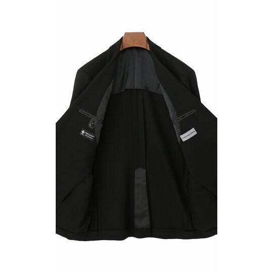 【洋服の青山】A/AB/BE体 超ストレッチ アジャスター 礼服 喪服 スリム フォーマルスーツ メンズ 春秋冬 ブラックスーツ ブラックフォーマル 黒無地 冠婚葬祭の画像