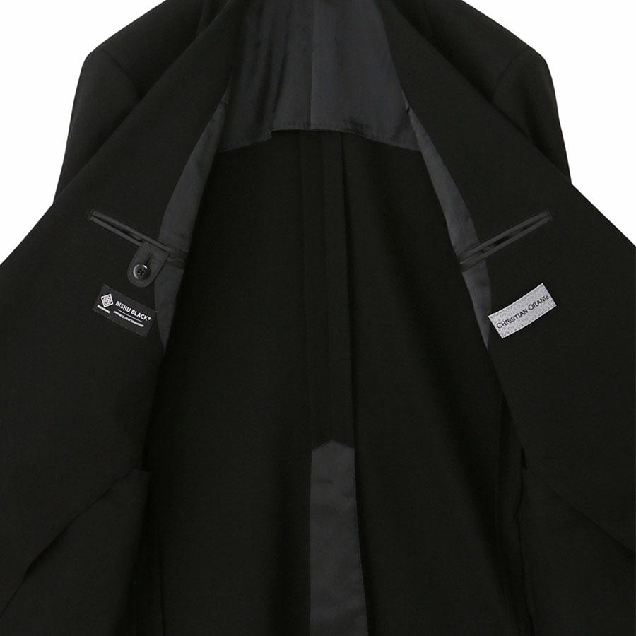【洋服の青山】A/AB/BE体 超ストレッチ アジャスター 礼服 喪服 スリム フォーマルスーツ メンズ 春秋冬 ブラックスーツ ブラックフォーマル 黒無地 冠婚葬祭の画像