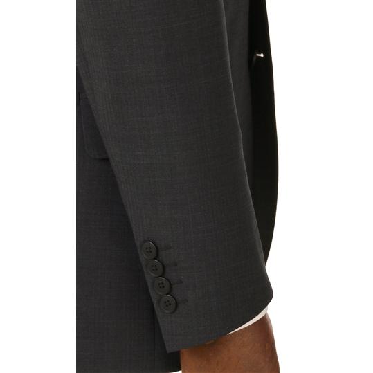 【洋服の青山】夏用スーツ メンズ グレー ストライプ【ウォッシャブル】 超軽量 通気性 裏地なし 涼しい 細身 YA体 A体 AB体 スタイリッシュ 洗える 伸縮の画像