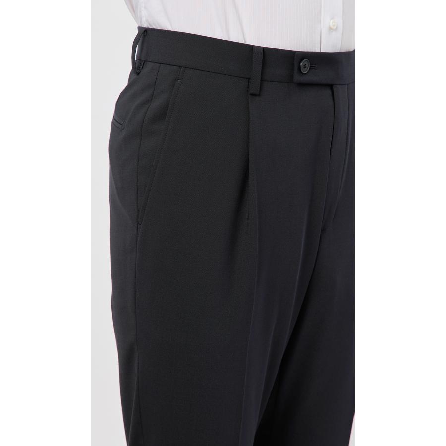 【洋服の青山】盛夏 ネイビー系 スタイリッシュスーツ【＃すごスーツ】【清涼】【Plastics Smart】 【ジャケット】 2ボタン 背裏無し センターベントの画像