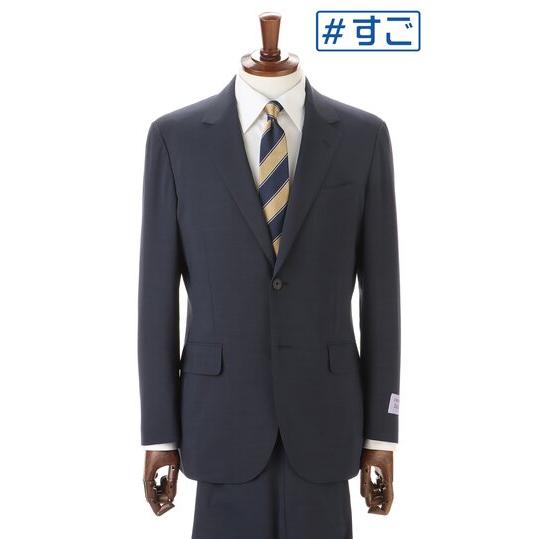 AOYAMA 【洋服の青山】盛夏 ブルー系 スタイリッシュスーツ【＃すご