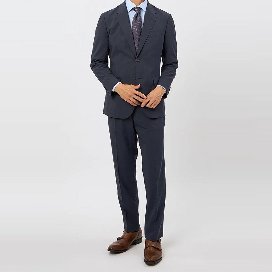 Mサイズ新品未使用！お洒落ストレッチ最新セットアップスーツ！軽量ポリエステル素材 AOYAMA 【洋服の青山】#すごスーツ メンズ スタイリッシュ 盛夏用