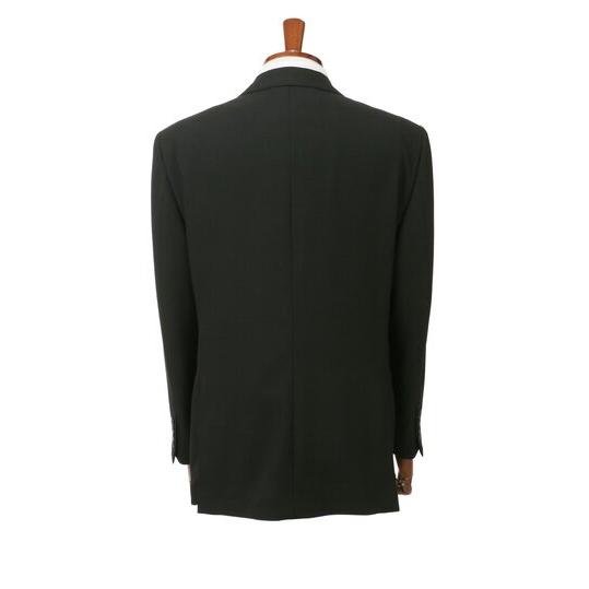 【洋服の青山】盛夏 ブラック系 シングルスタンダードサマーフォーマル【A/AB/BE体】【清涼】【DORMEUIL】 【ジャケット】 2ボタン 背抜き 本台場 脇当ての画像