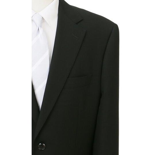 【洋服の青山】盛夏 ブラック系 シングルスタンダードサマーフォーマル【A/AB/BE体】【清涼】【DORMEUIL】 【ジャケット】 2ボタン 背抜き 本台場 脇当ての画像