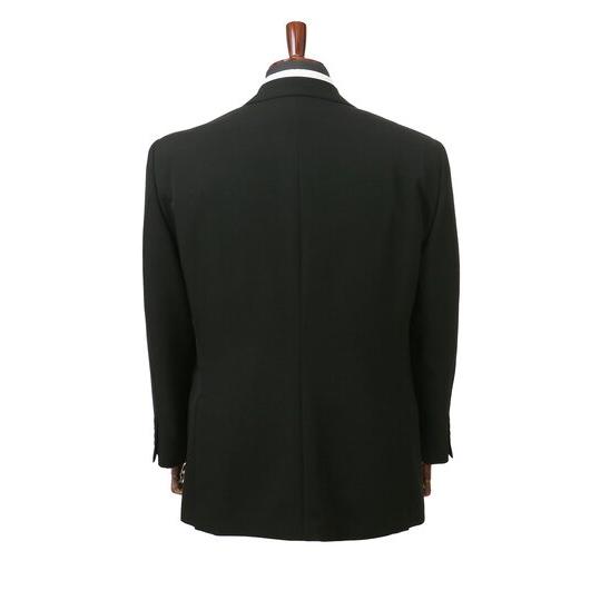 【洋服の青山】スリーシーズン ブラック系 シングルスタンダードフォーマル【A/AB/BE体】【DORMEUIL】 【ジャケット】 2ボタン 総裏 本台場 脇当ての画像